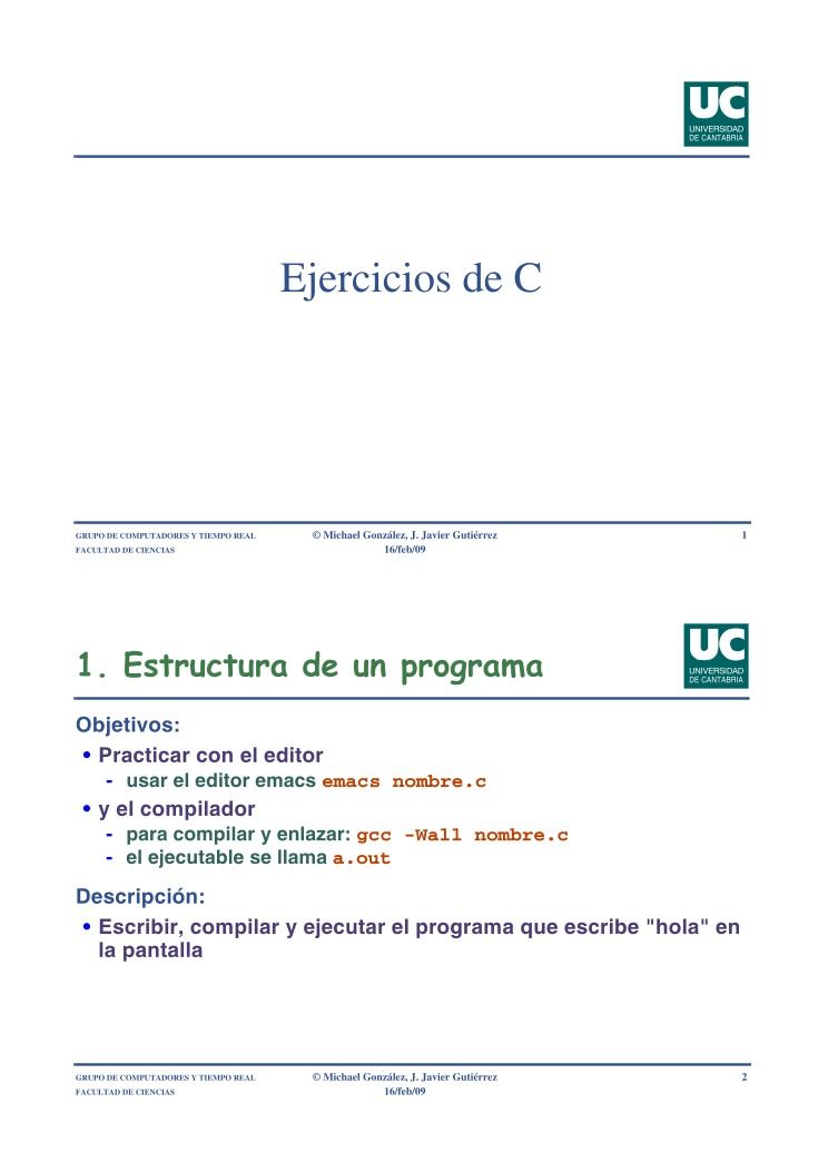 Imágen de pdf Ejercicios de C