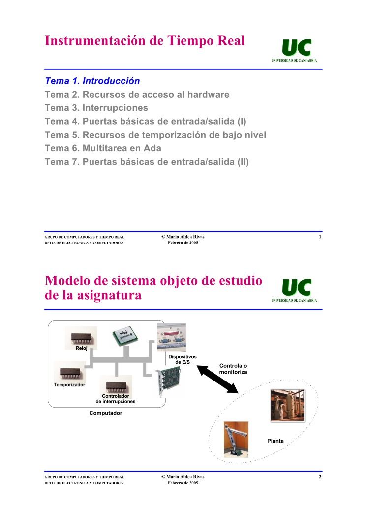 Imágen de pdf Instrumentación de Tiempo Real - Tema 1. Introducción