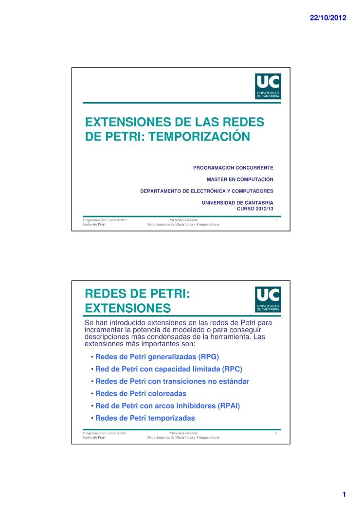 Imágen de pdf EXTENSIONES DE LAS REDES DE PETRI: TEMPORIZACIÓN