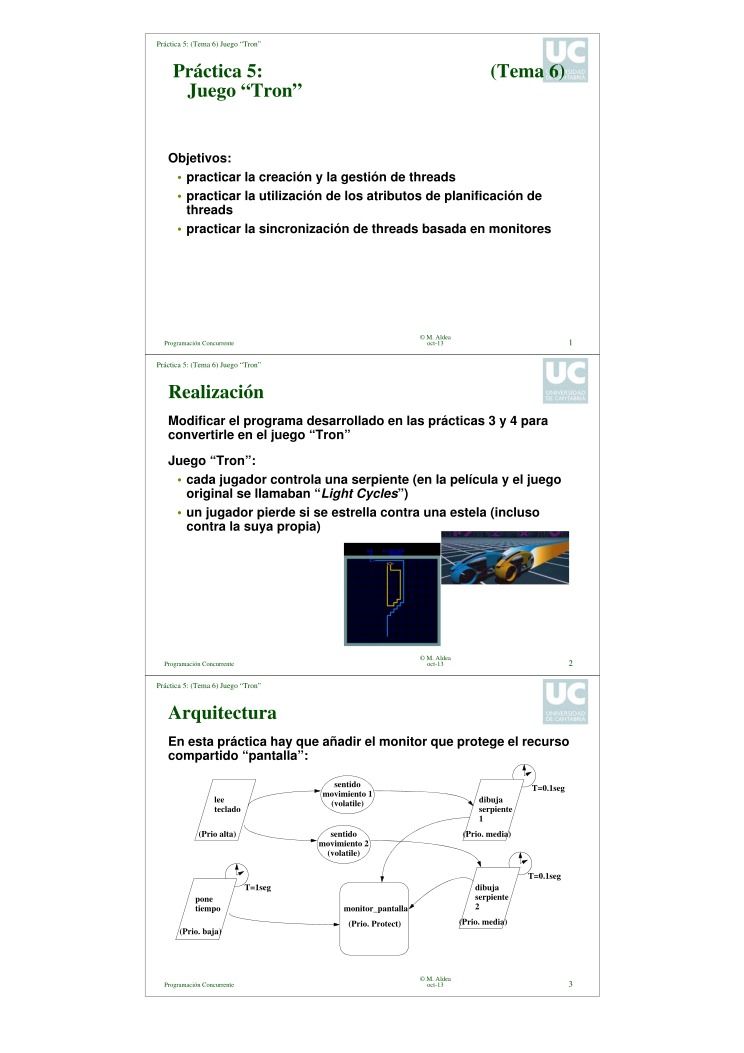 Imágen de pdf Práctica 5: (Tema 6) Juego “Tron”