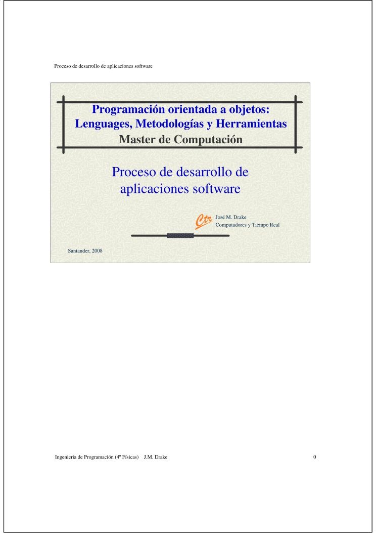 Imágen de pdf Programación orientada a objetos: Lenguages, Metodologías y Herramientas - Proceso de desarrollo de aplicaciones software