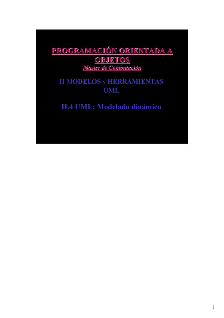 Imágen de pdf PROGRAMACIÓN ORIENTADA A OBJETOS - II MODELOS y HERRAMIENTAS UML