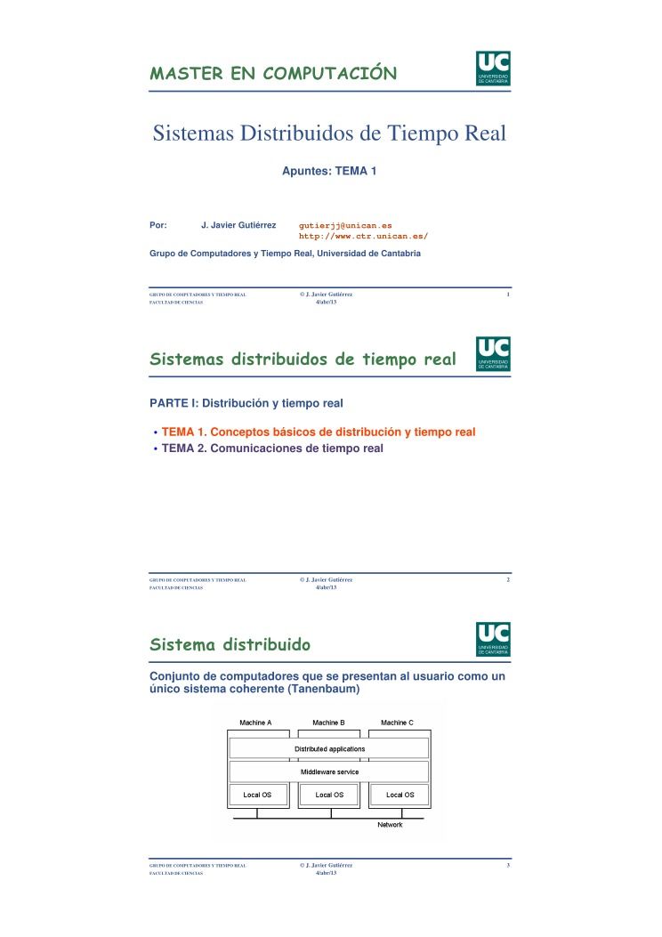 Imágen de pdf MASTER EN COMPUTACIÓN - Sistemas Distribuidos de Tiempo Real - TEMA 1