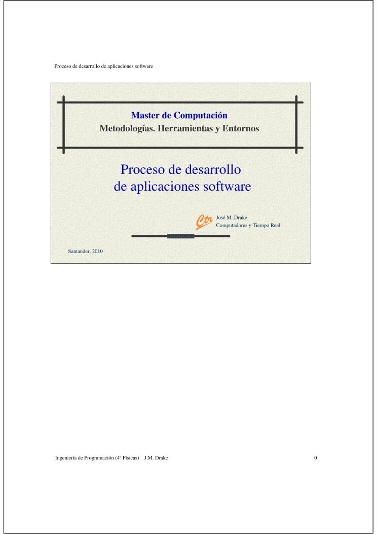 Imágen de pdf Master de Computación Metodologías. Herramientas y Entornos - Proceso de desarrollo de aplicaciones software