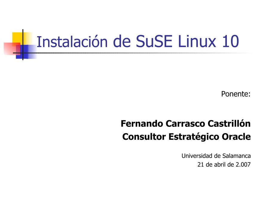 Imágen de pdf Instalación de SuSE Linux 10