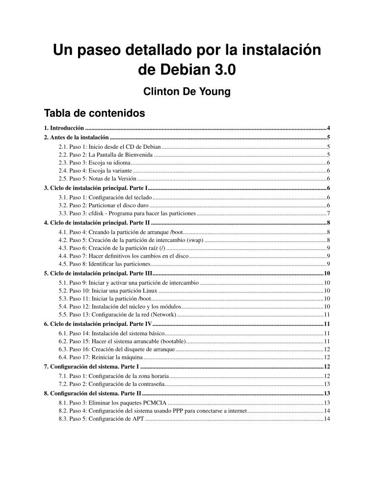 Imágen de pdf Un paseo detallado por la instalación de Debian 3.0