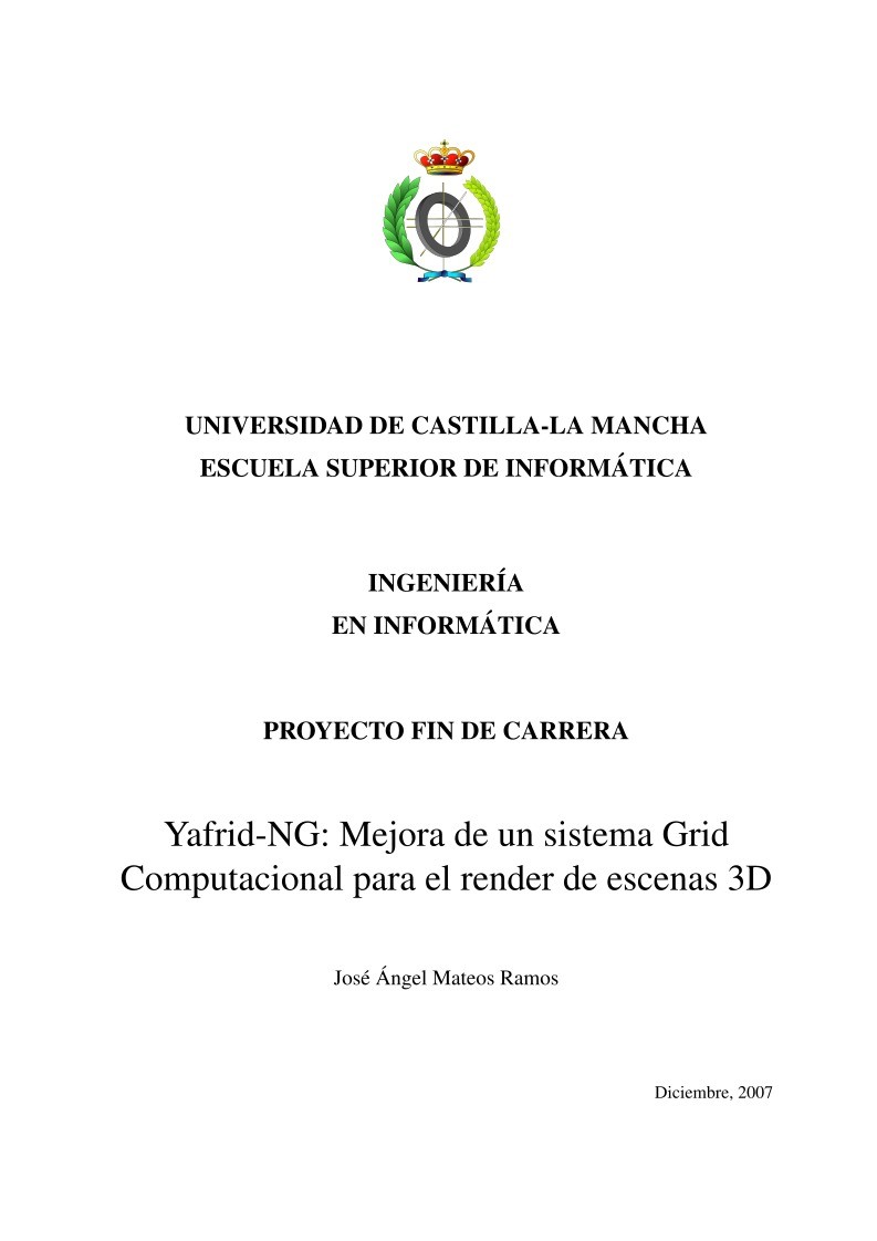 Imágen de pdf Yafrid-NG: Mejora de un sistema Grid Computacional para el render de escenas 3D