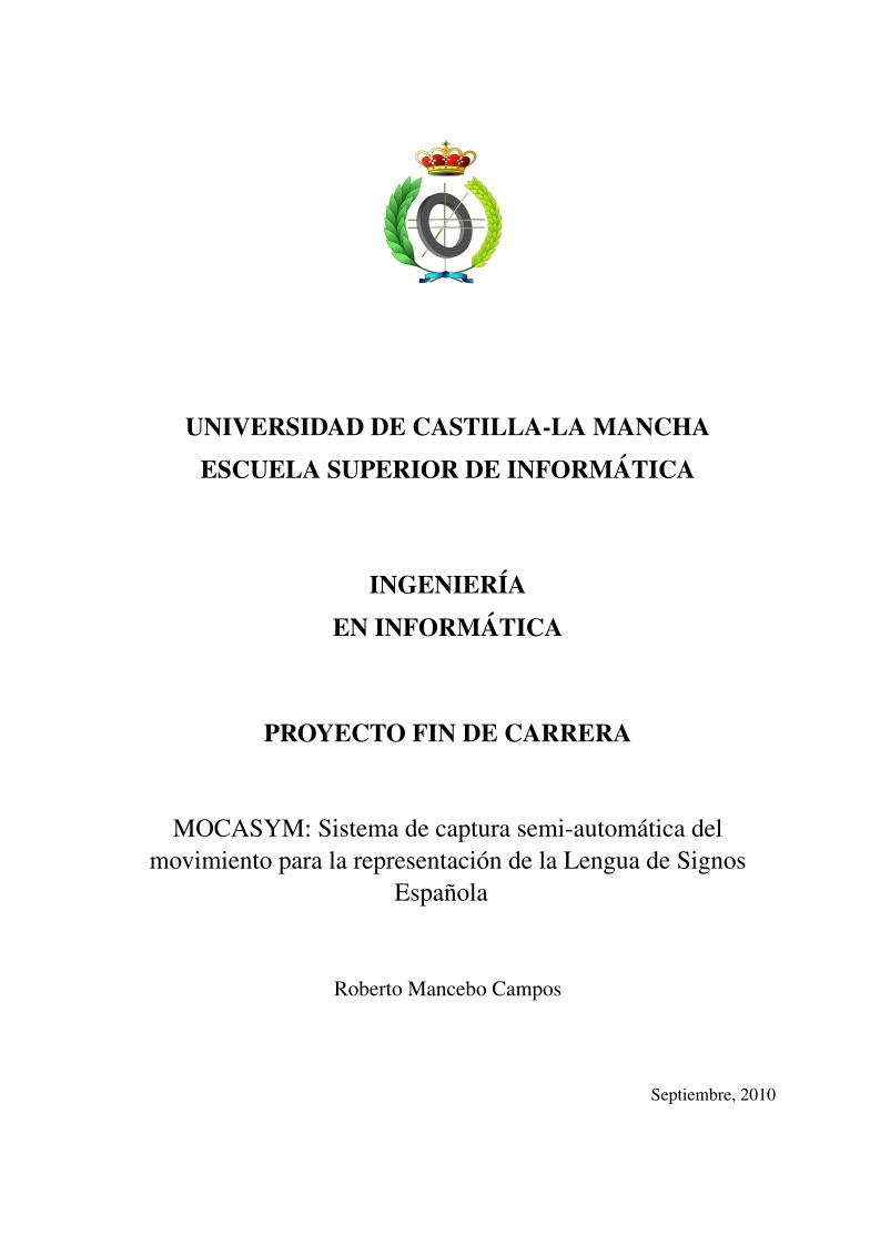 Imágen de pdf MOCASYM: Sistema de captura semi-automatica del movimiento para la representacion de la Lengua de Signos Espanola