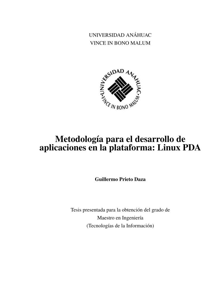 Imágen de pdf Metodología para el desarrollo de aplicaciones en la plataforma: Linux PDA