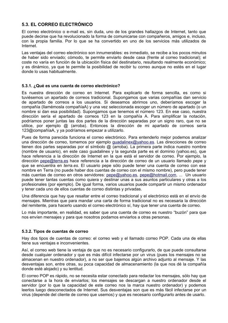 Imágen de pdf El correo electrónico o e-mail