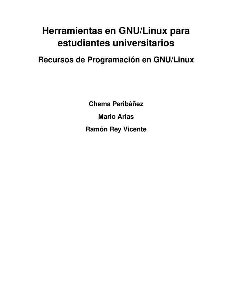 Imágen de pdf Herramientas en GNU/Linux para estudiantes universitarios - Recursos de Programación en GNU/Linux