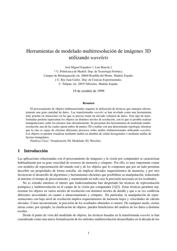 Imágen de pdf Herramientas de modelado multirresolución de imágenes 3D utilizando wavelets