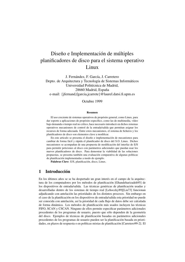 Imágen de pdf Diseño e Implementación de múltiples planificadores de disco para el sistema operativo Linux