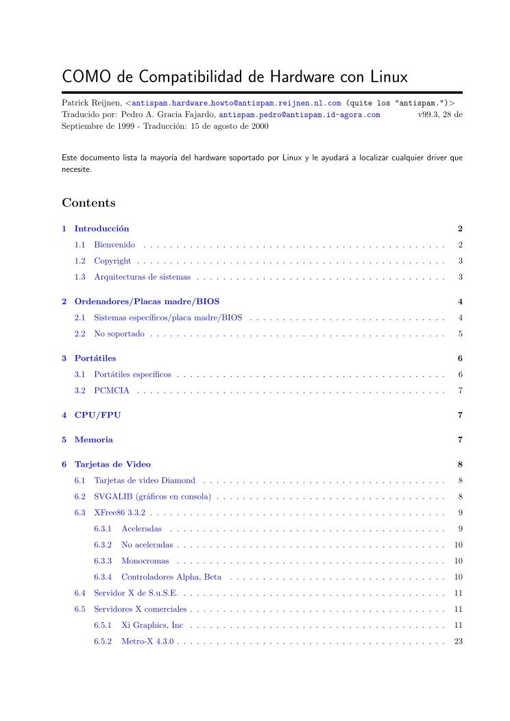 Imágen de pdf Como de Compatibilidad de Hardware con Linux