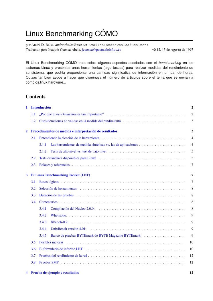 Imágen de pdf Linux Benchmarking COMO