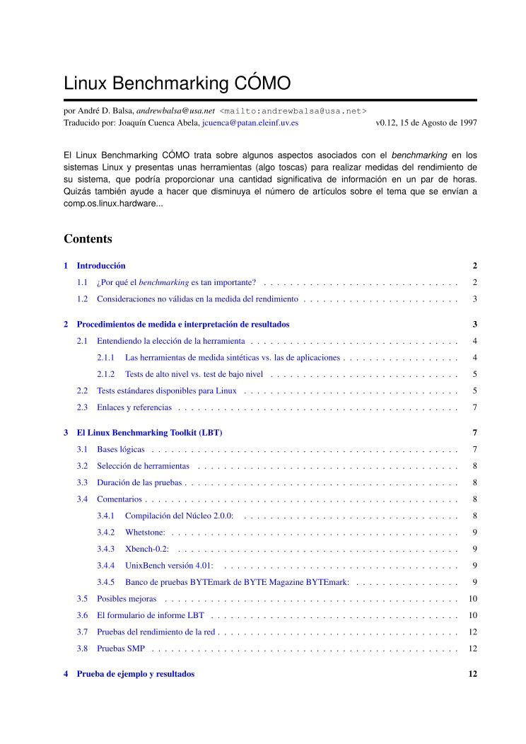 Imágen de pdf Linux Benchmarking COMO