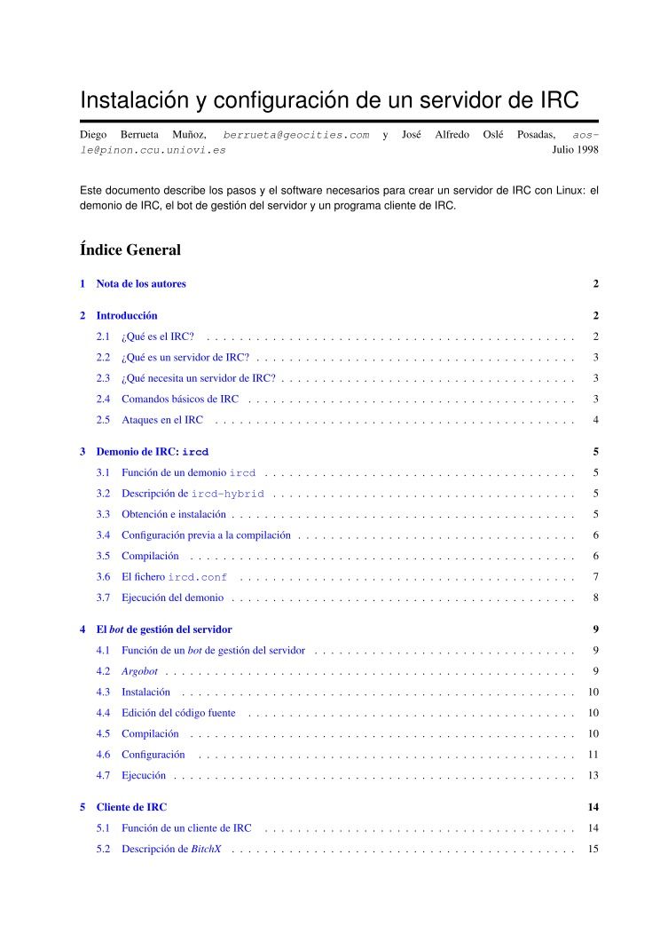 Imágen de pdf Servidor IRC Como