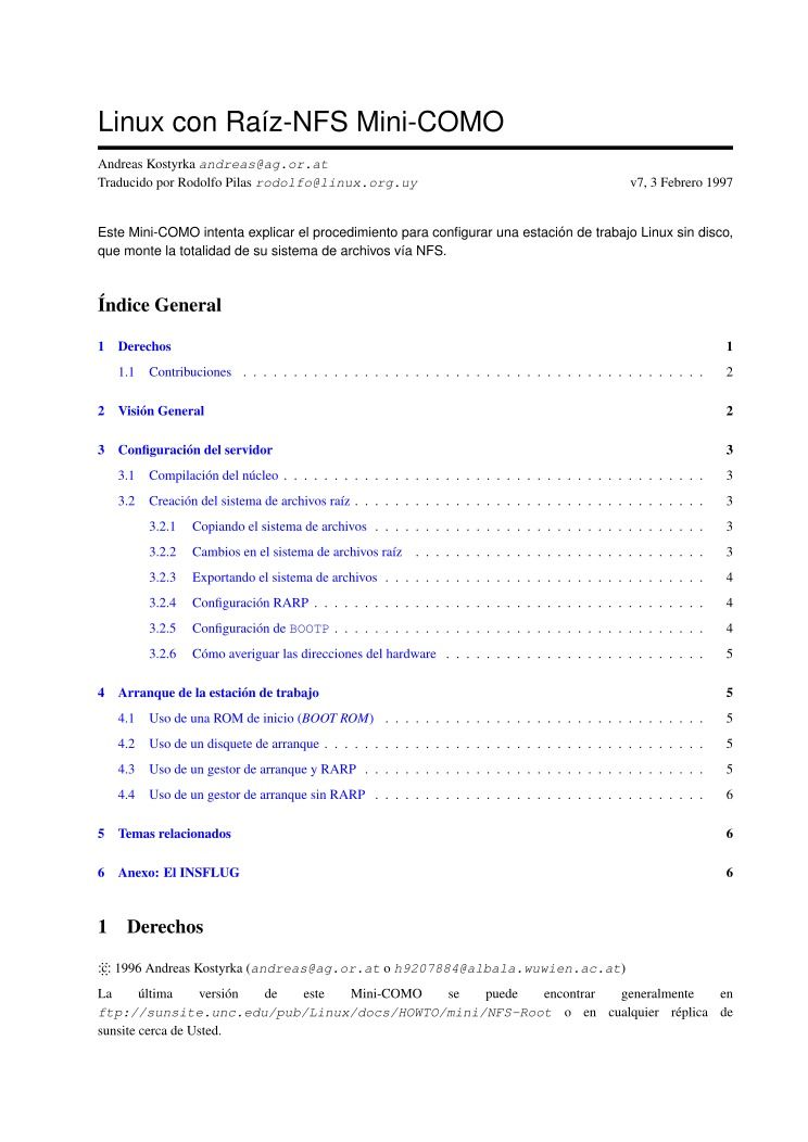 Imágen de pdf Linux Con Raíz-NFS Mini-Como