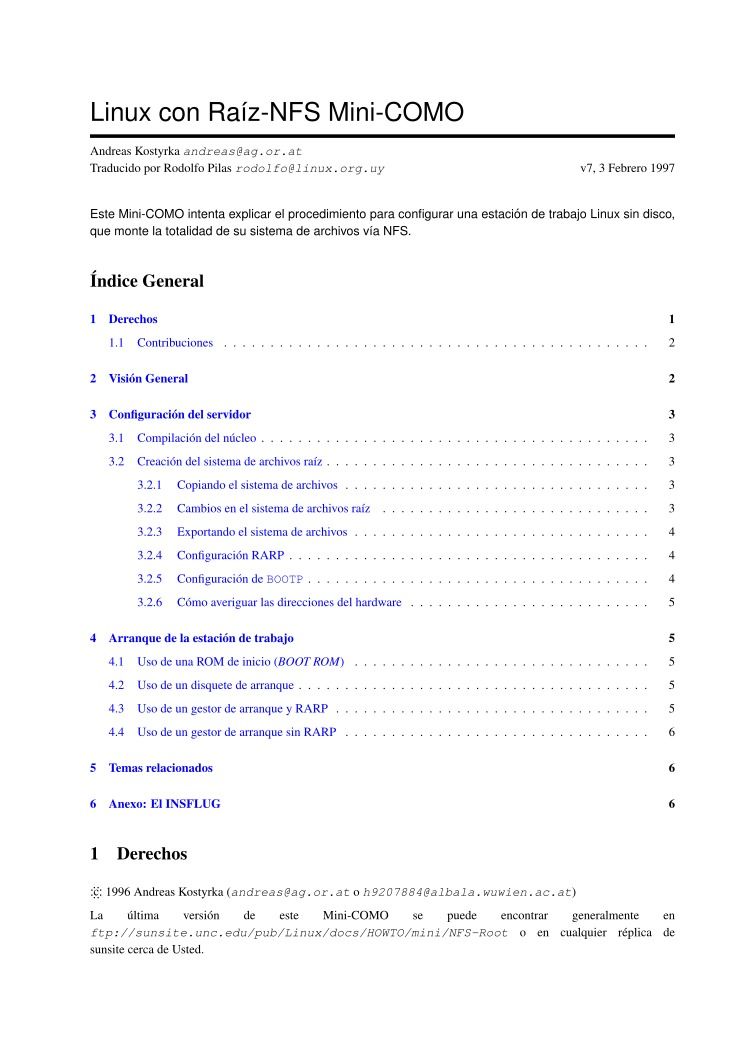 Imágen de pdf Linux Con Raíz-NFS Mini-Como