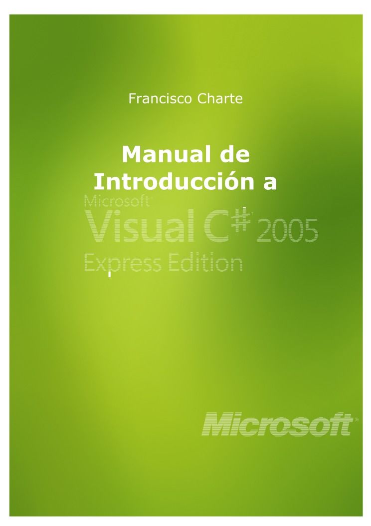 Imágen de pdf Manual de Introducción a Visual C Sharp Express 2005