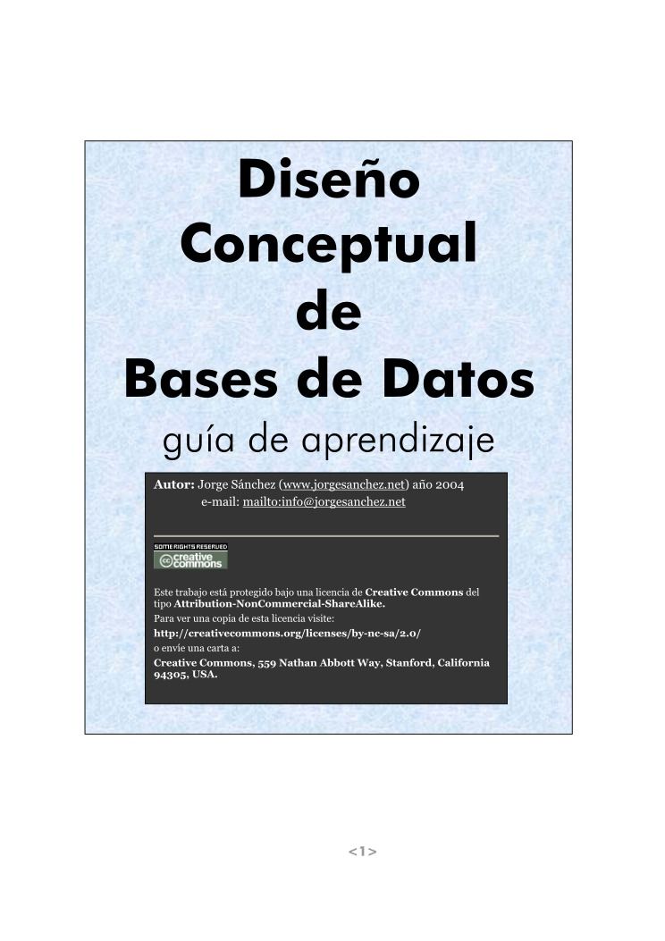 Imágen de pdf Diseño Conceptual de Bases de Datos