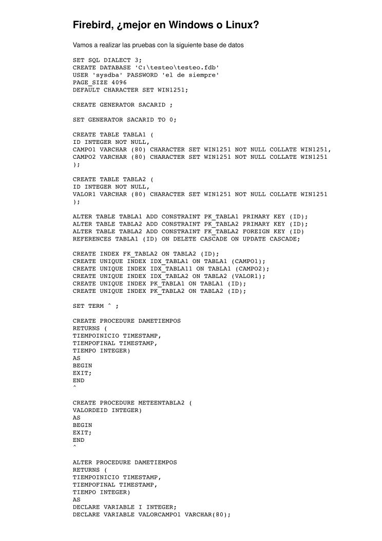 Imágen de pdf Firebird, ¿mejor en Windows o Linux?
