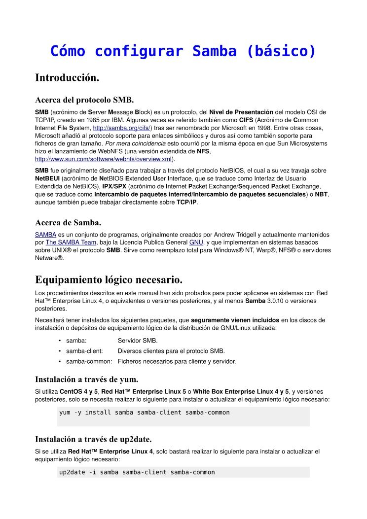 Imágen de pdf Cómo configurar Samba (básico)