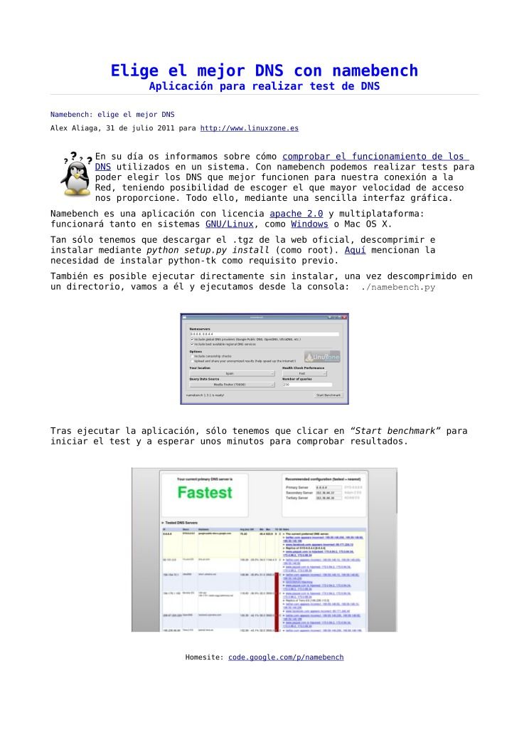 Imágen de pdf Elige el mejor DNS con namebench - Aplicación para realizar test de DNS
