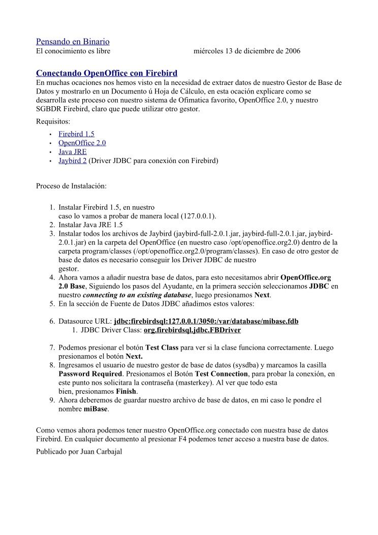 Imágen de pdf Conectando OpenOffice con Firebird