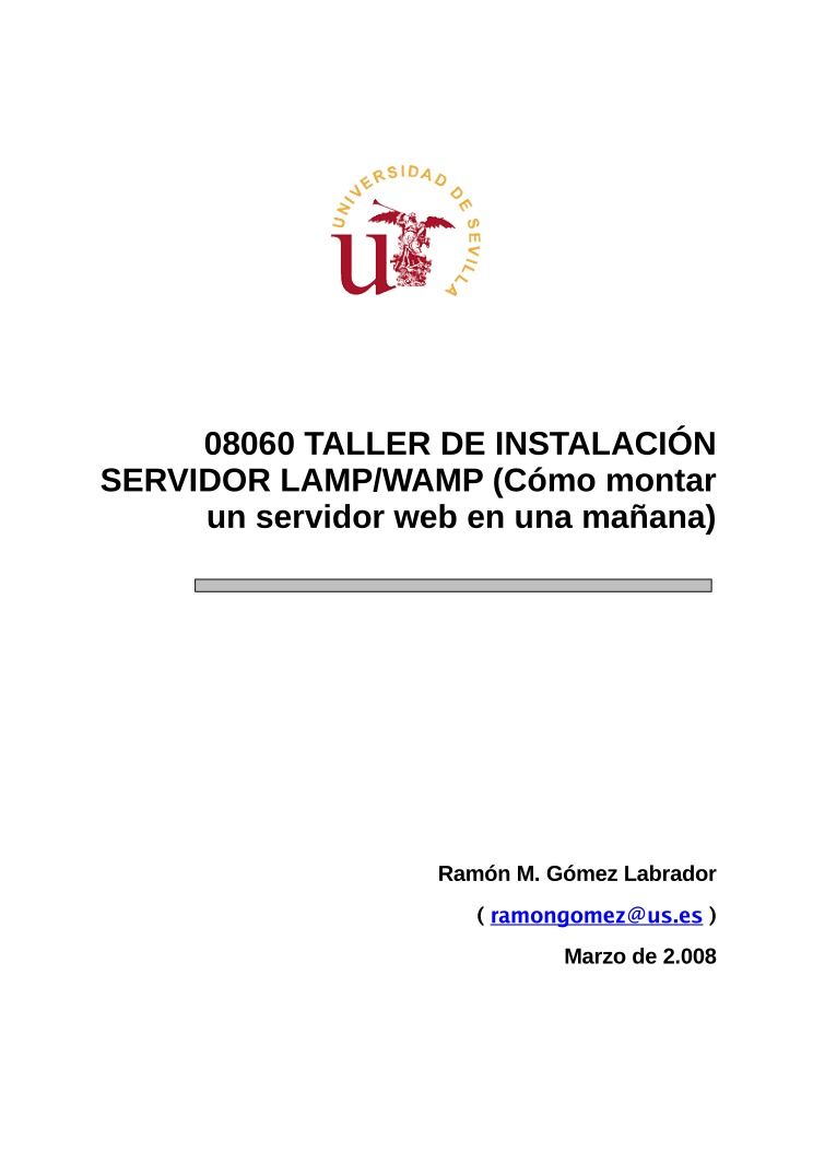 Imágen de pdf 08060 Taller de Instalación Servidor LAMP/WAMP