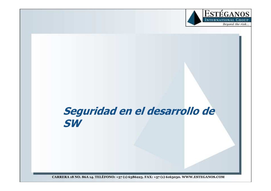 Imágen de pdf Seguridad en el desarrollo de SW