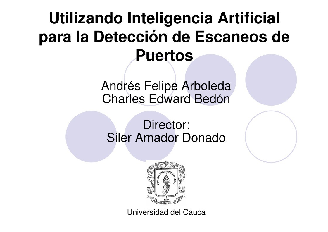 Imágen de pdf Utilizando Inteligencia Artificial para la detección de Escaneos de Puertos