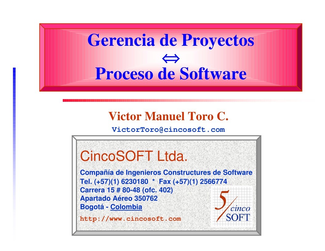 Imágen de pdf Gerencia de Proyectos <=> Proceso de Software