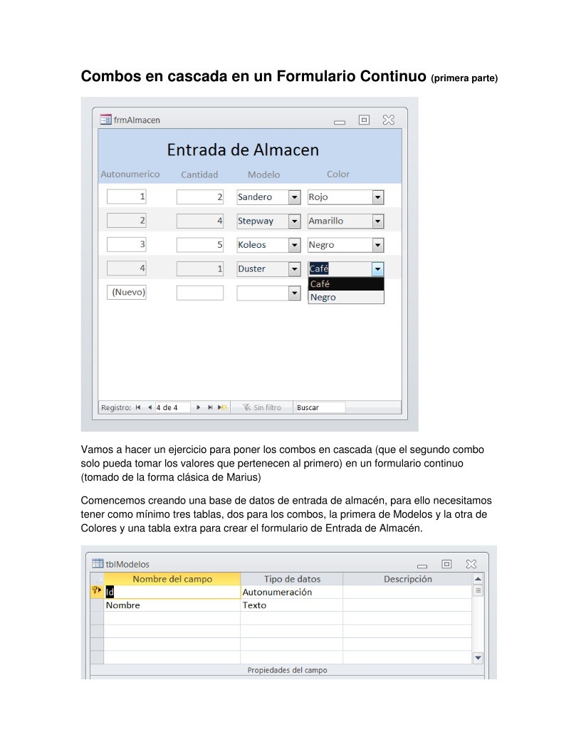Imágen de pdf Combos en cascada en un Formulario Continuo (primera parte)