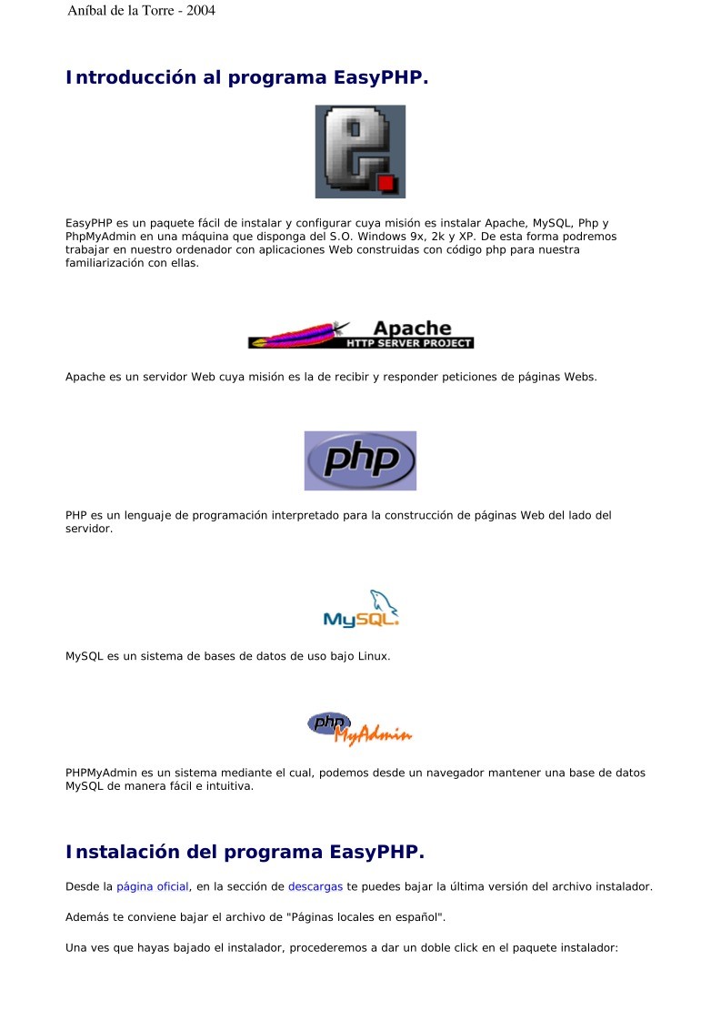 Imágen de pdf Introducción al programa EasyPHP