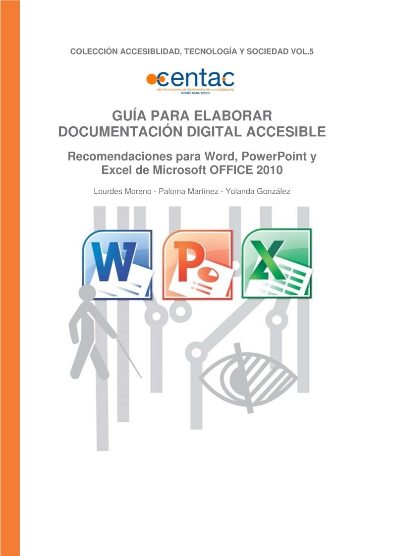 Imágen de pdf Guía para elaborar documentación digital accesible. Recomendaciones para Word, PowerPoint y Excel de Microsoft Office 2010