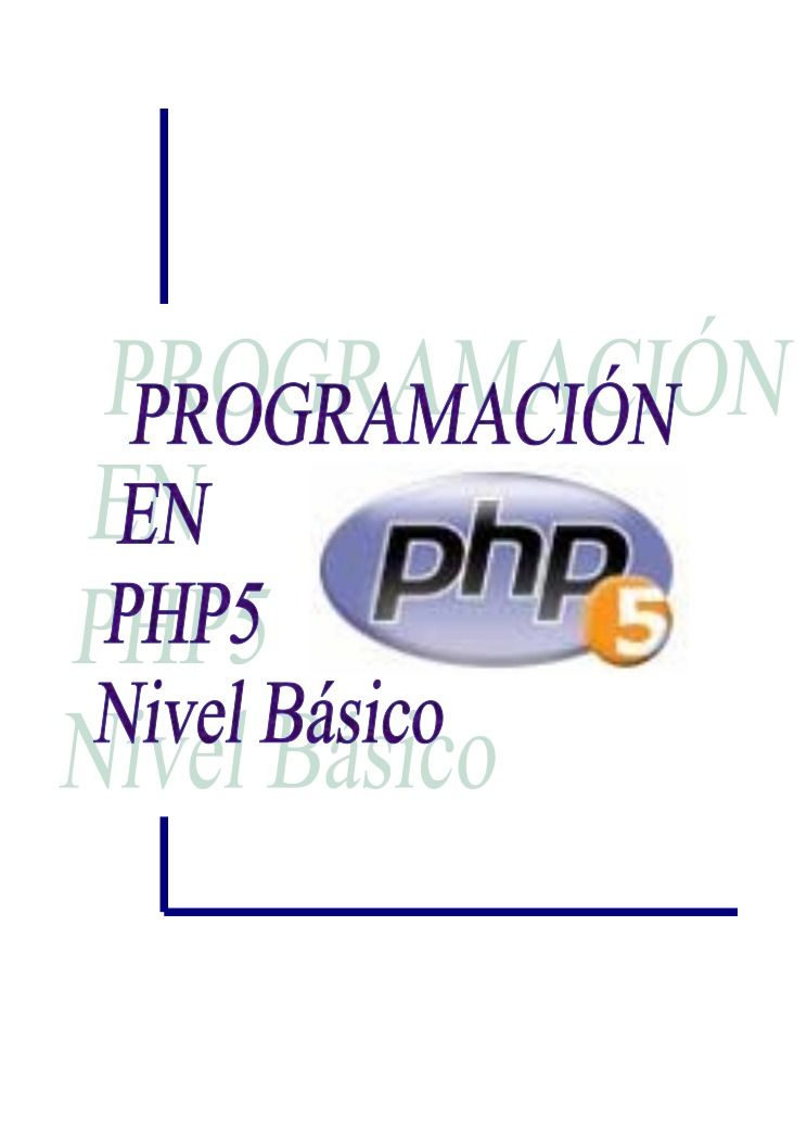 Imágen de pdf Programación en PHP5 Nivel Básico