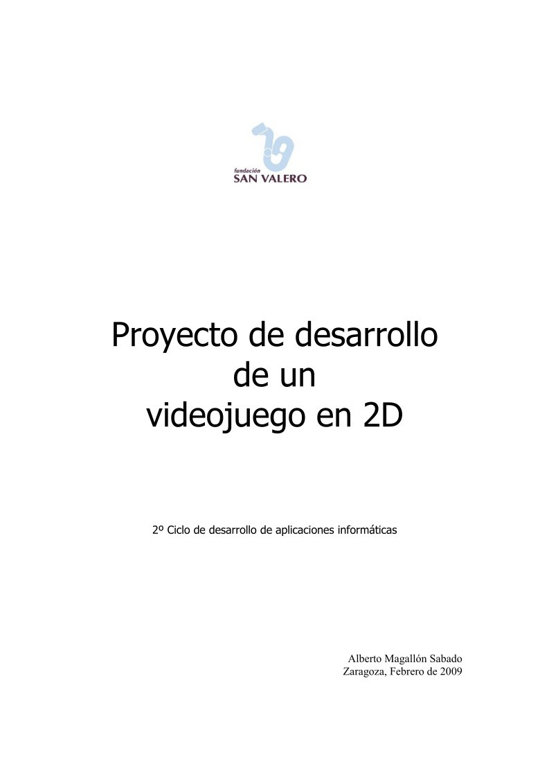 Imágen de pdf Proyecto de desarrollo videojuego en 2D