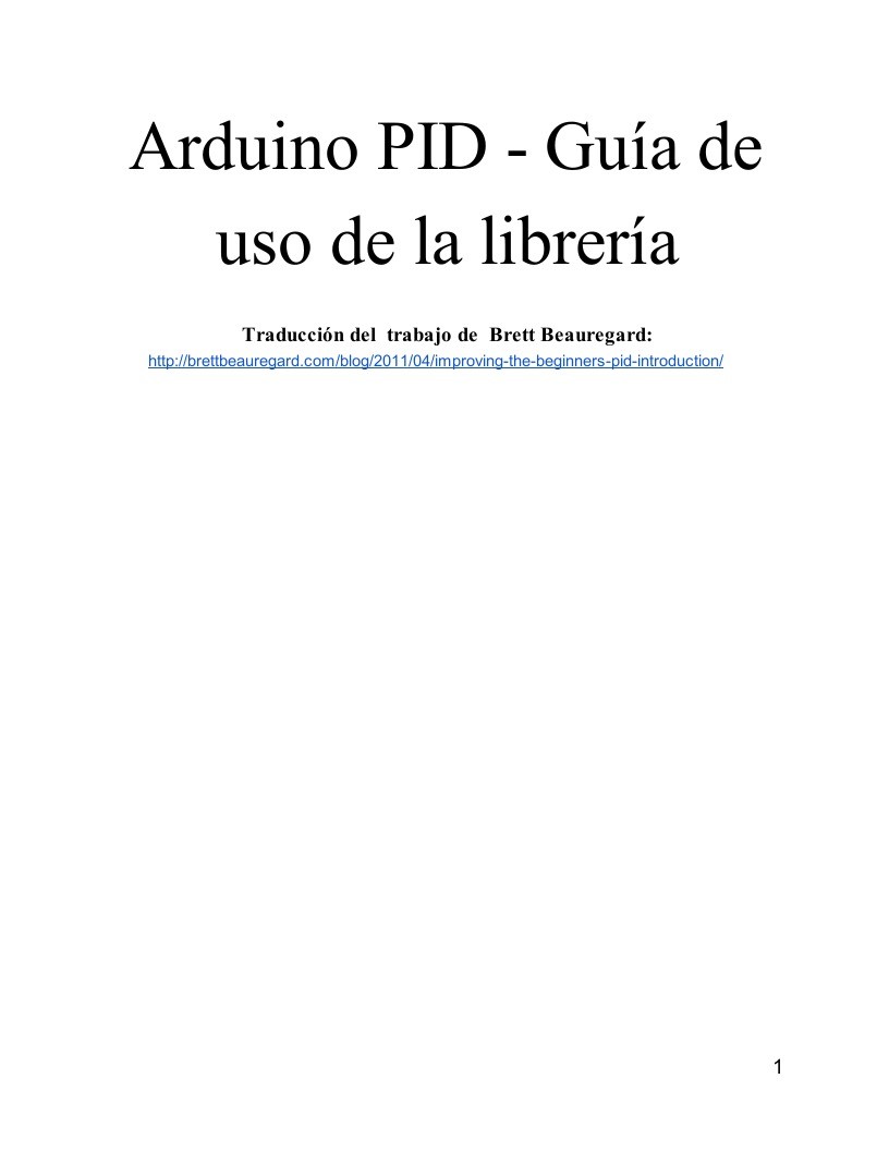 Imágen de pdf Arduino PID - Guía de uso de la librería