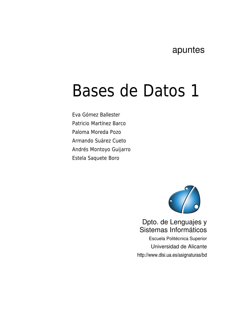 Imágen de pdf apuntes Bases de Datos 1
