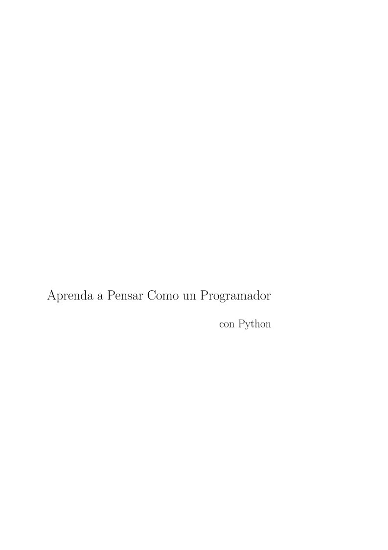 Imágen de pdf Aprenda a Pensar Como un Programador con Python