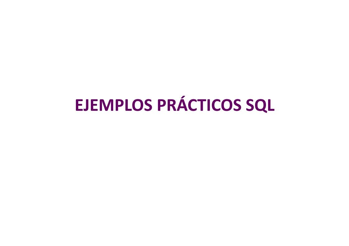 Imágen de pdf EJEMPLOS PRÁCTICOS SQL - INTEGRIDAD REFERENCIAL