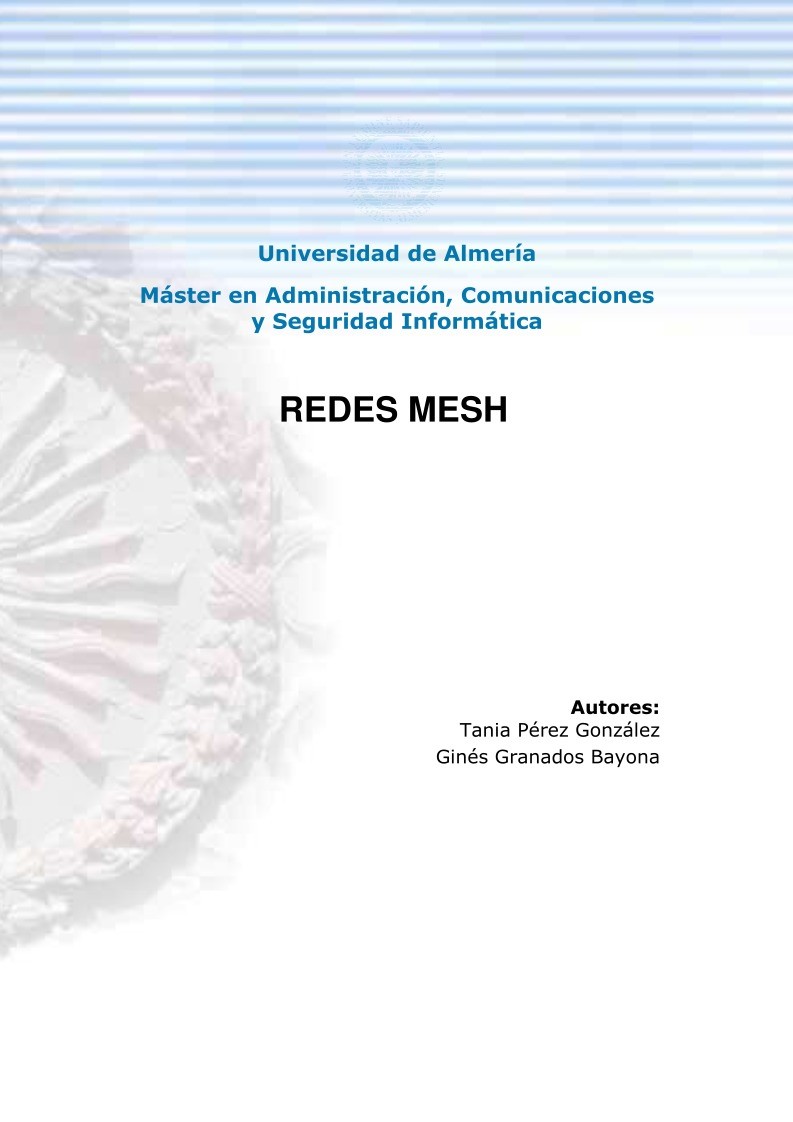 Imágen de pdf Universidad de Almería Máster en Administración, Comunicaciones y Seguridad Informática - REDES MESH