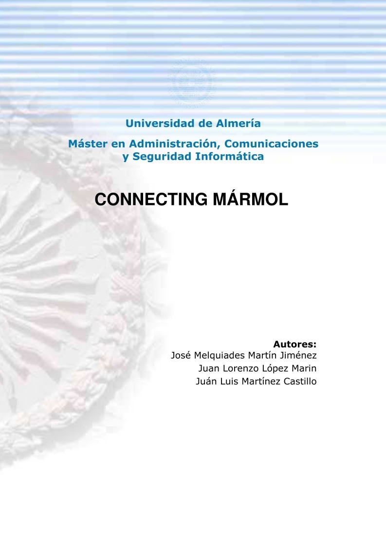 Imágen de pdf Universidad de Almería Máster en Administración, Comunicaciones y Seguridad Informática - CONNECTING MÁRMOL