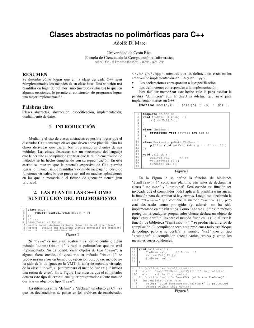 Imágen de pdf Clases abstractas no polimórficas para C++