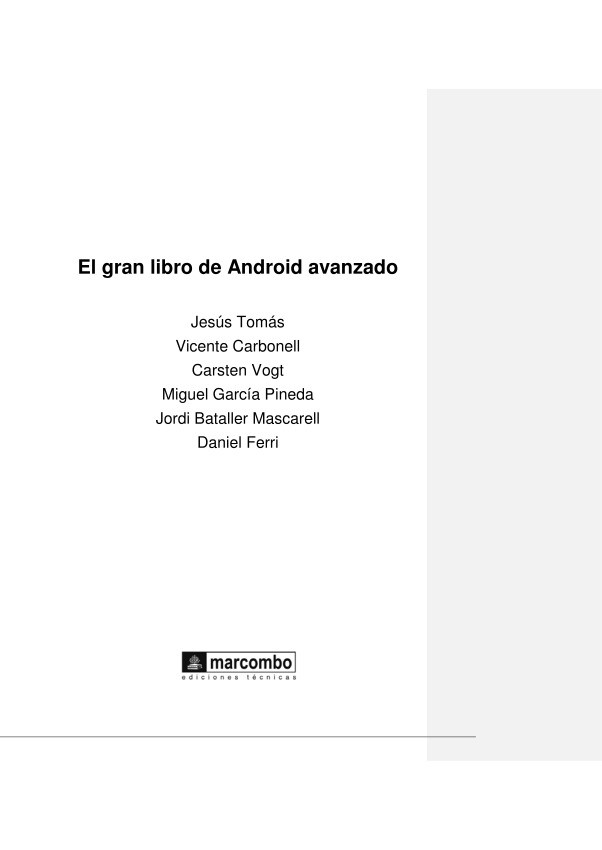 Imágen de pdf El gran libro de Android avanzado