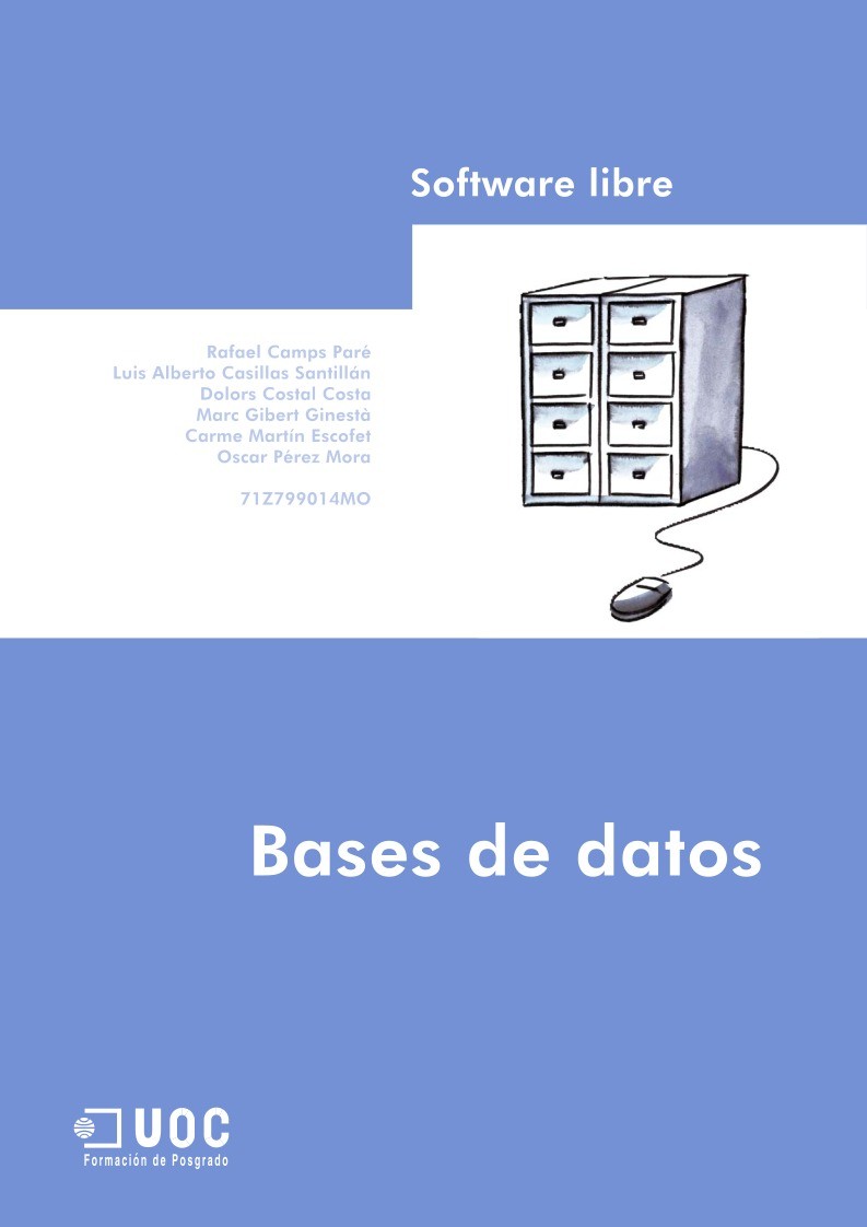 Imágen de pdf Software libre - Bases de datos