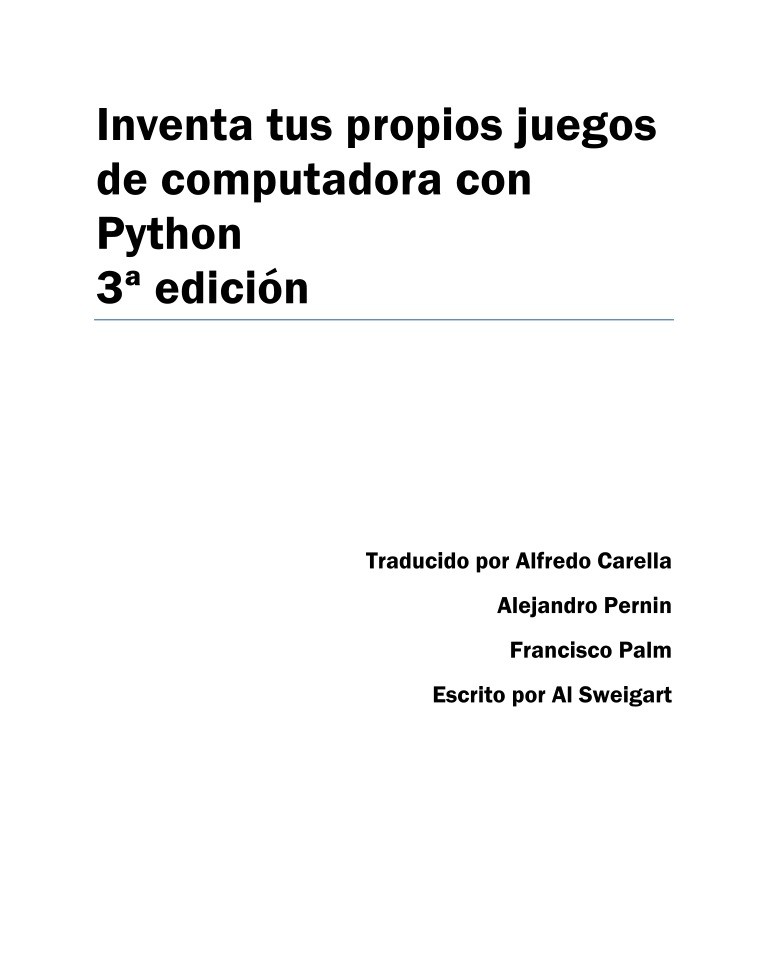 Imágen de pdf Inventa tus propios juegos de computadora con Python