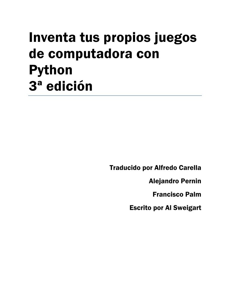 Imágen de pdf Inventa tus propios juegos de computadora con Python