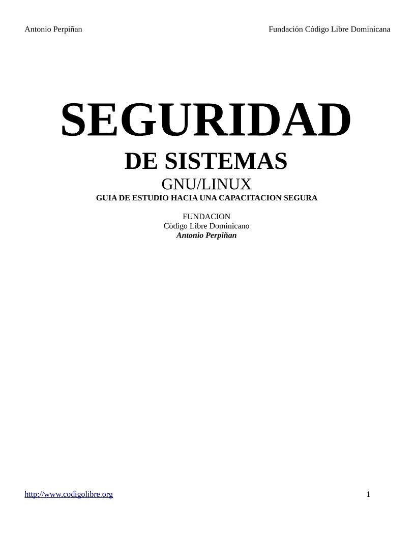 Imágen de pdf Seguridad de Sistemas GNU - GUIA DE ESTUDIO HACIA UNA CAPACITACION SEGURA